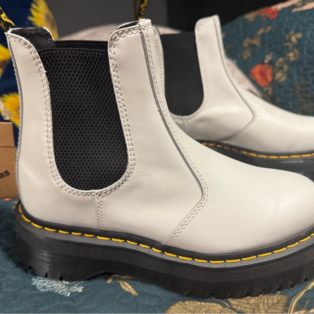 Dr. Martens Black and White Ankle Boots
